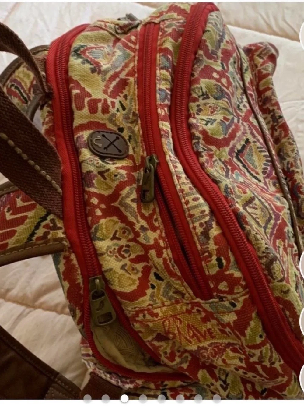 Sakroots Red Multicolor Patterned Women's Backpack